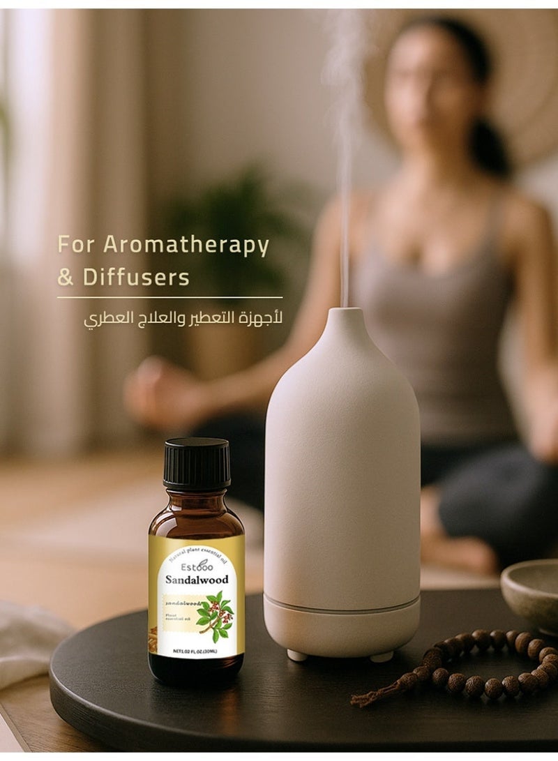 estooo Sandalwood Essential Oil 30ml – Naturally Distilled Aromatic Oil with a Soft, Refined Woody Aroma for a Meditative Ambience - Image 5