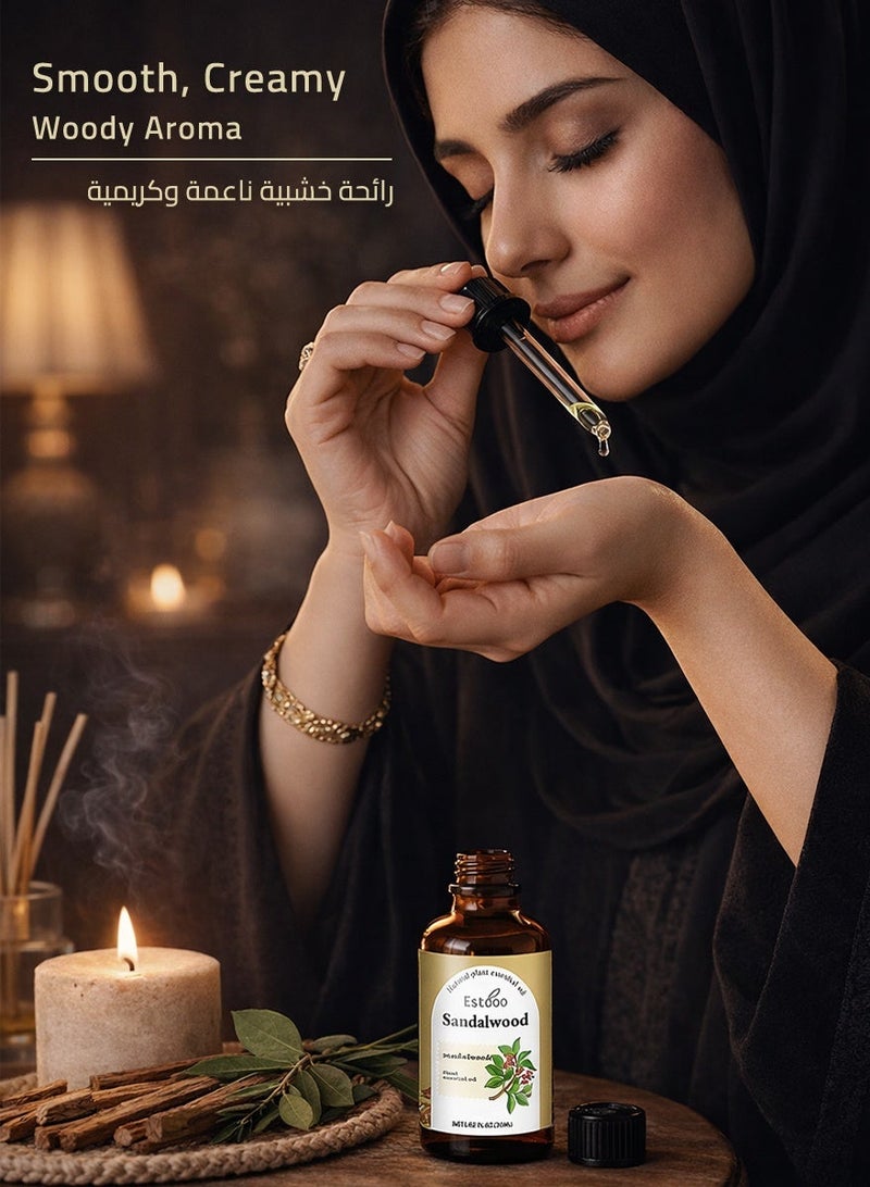 estooo Sandalwood Essential Oil 30ml – Naturally Distilled Aromatic Oil with a Soft, Refined Woody Aroma for a Meditative Ambience - Image 4
