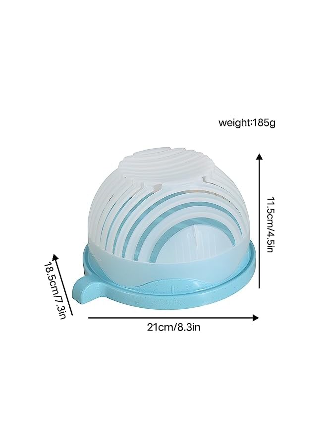 PROMASS Salad Cutter Bowl, Salad Chopper Bowl and Cutter, Salad Cutter Bowl with Lid Fast Vegetable Cut Set, Safe and Non-Toxic Food Grade Bpa Free Material Veggie Choppers and Dicers - Image 3