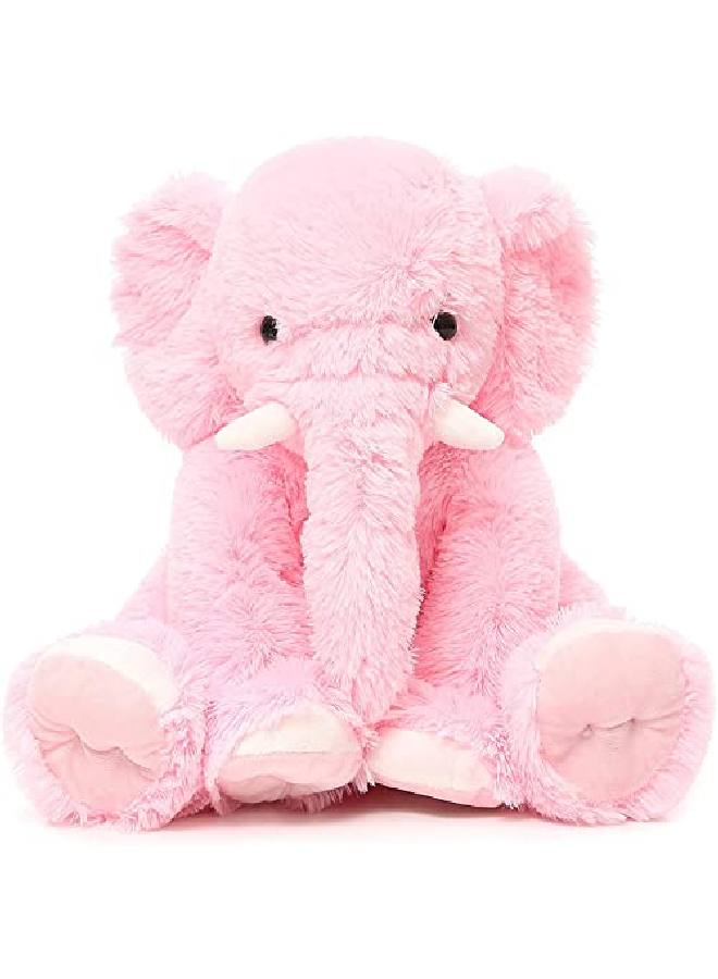 Frantic لعبة فيل محظوظ وردية اللون مقاس 32 سم ناعمة للأطفال، هدية عيد ميلاد (32 سم_فيل محظوظ_أرنب_وردي) - Image 1