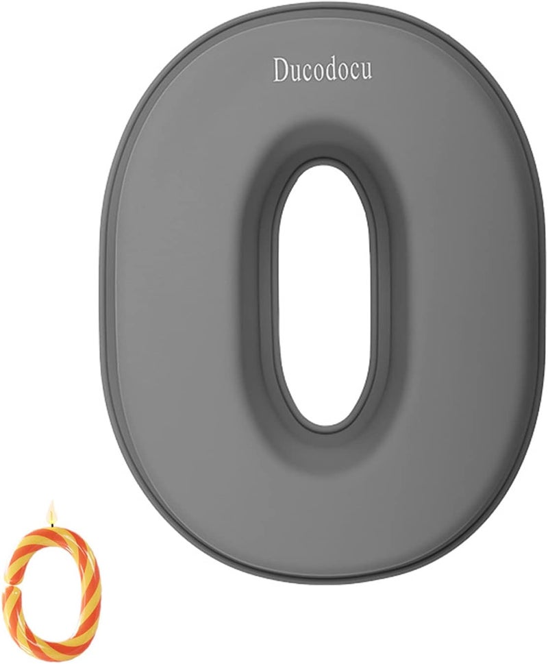 Ducodocu Silicone Cake Pans 3D Large Number Cake Mould Novelty Cake Tins DIY Baking Mold for Birthday Wedding Anniversary 10 inch Number of 0 - Image 1
