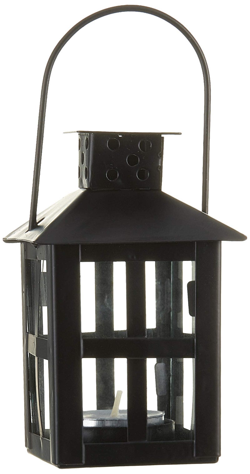 Kate Aspen Luminous Black Mini-Lantern Tea Light Holder - Image 1