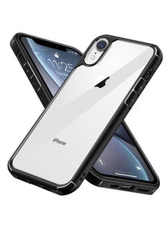 iPhone Xr Case Clear Cover Ultra Thin Silicone Shockproof Hard Back Cases Transparent Protective Slim Phone Case for Apple iPhone Xr 6.1 inch - Black