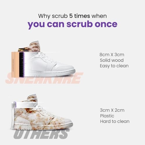 SNEAKARE Quick Shoe Cleaning Kit | Contains 2 x 150ml (510 g) Foam Shoe Cleaner & 1 Medium Shoes Brush | Sneaker Cleaning Kit | Suitable for Sneakers, Nubuck, Leather, Suede & Sport Shoes - Image 4