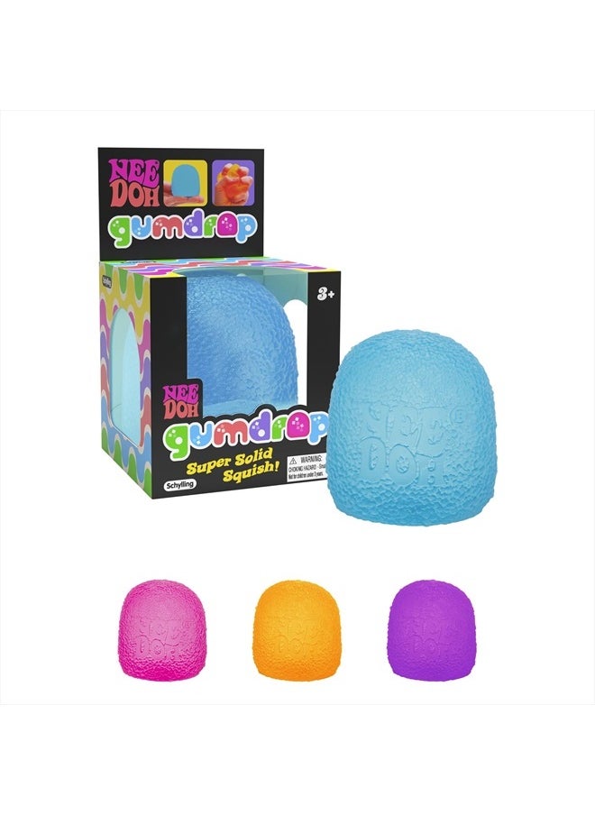 Schylling NeeDoh Gumdrop - Textured Sensory Toy with Super Solid Squish - 2.5" Tall - Colors May Vary (Pack of 1)  - Image 1