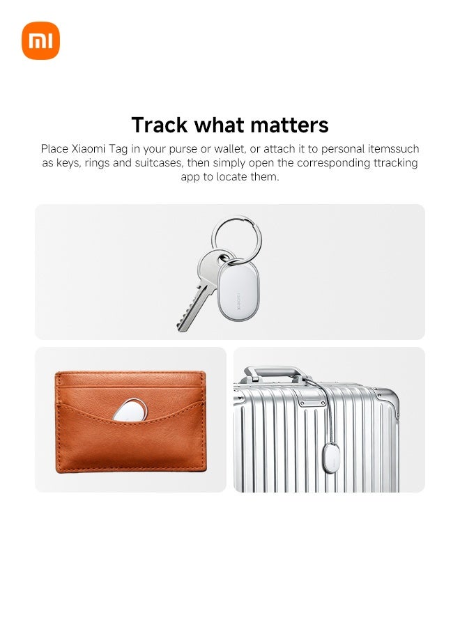شاومي علامة ذكية، 4-pack، متتبع بلوتوث، متوافق مع Apple Find MY و Google Android Find Hub، متتبع الموقع العالمي، نحيف جداً، مثل علامة الأمتعة Airtag، محدد العناصر للمفاتيح، المحافظ، الحقائب، سماعات الأذن - Image 5