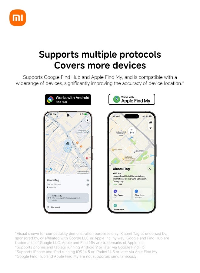 شاومي علامة ذكية، 4-pack، متتبع بلوتوث، متوافق مع Apple Find MY و Google Android Find Hub، متتبع الموقع العالمي، نحيف جداً، مثل علامة الأمتعة Airtag، محدد العناصر للمفاتيح، المحافظ، الحقائب، سماعات الأذن - Image 4
