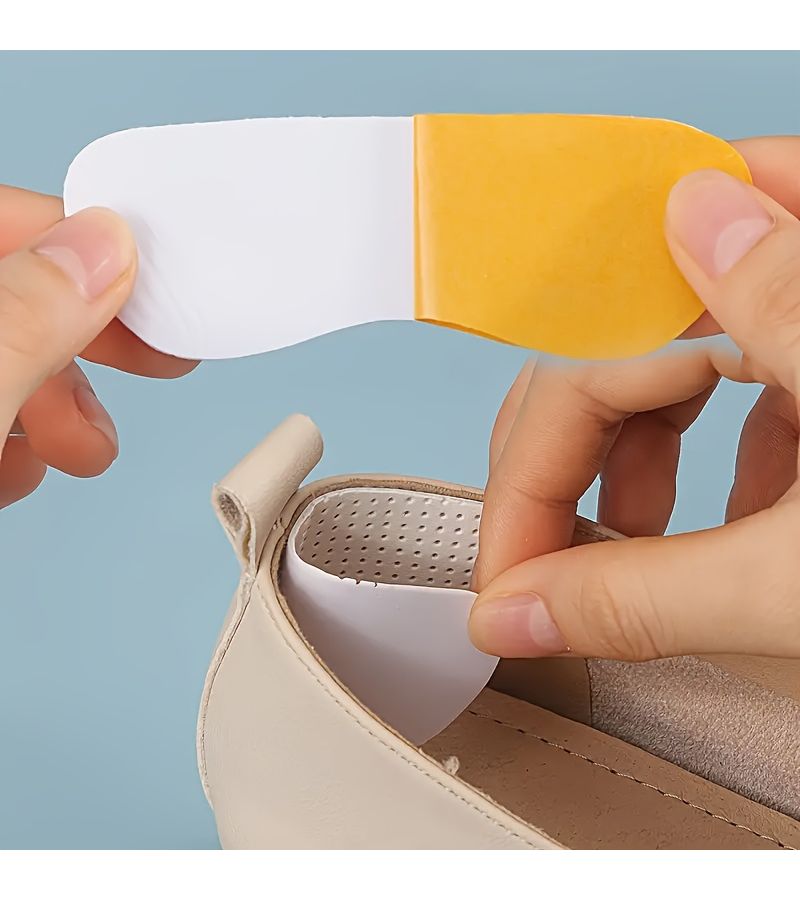 White Heel Grips 6 Pairs Shock Absorbing Insoles for High Heels Sneakers Men Women - Image 3