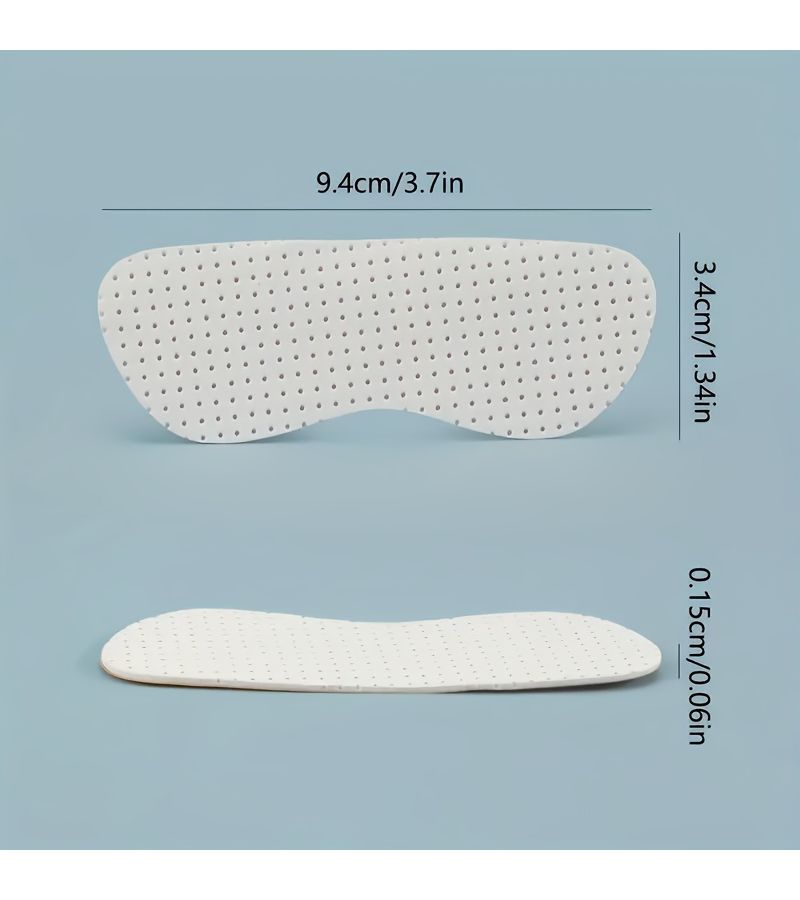 White Heel Grips 6 Pairs Shock Absorbing Insoles for High Heels Sneakers Men Women - Image 2