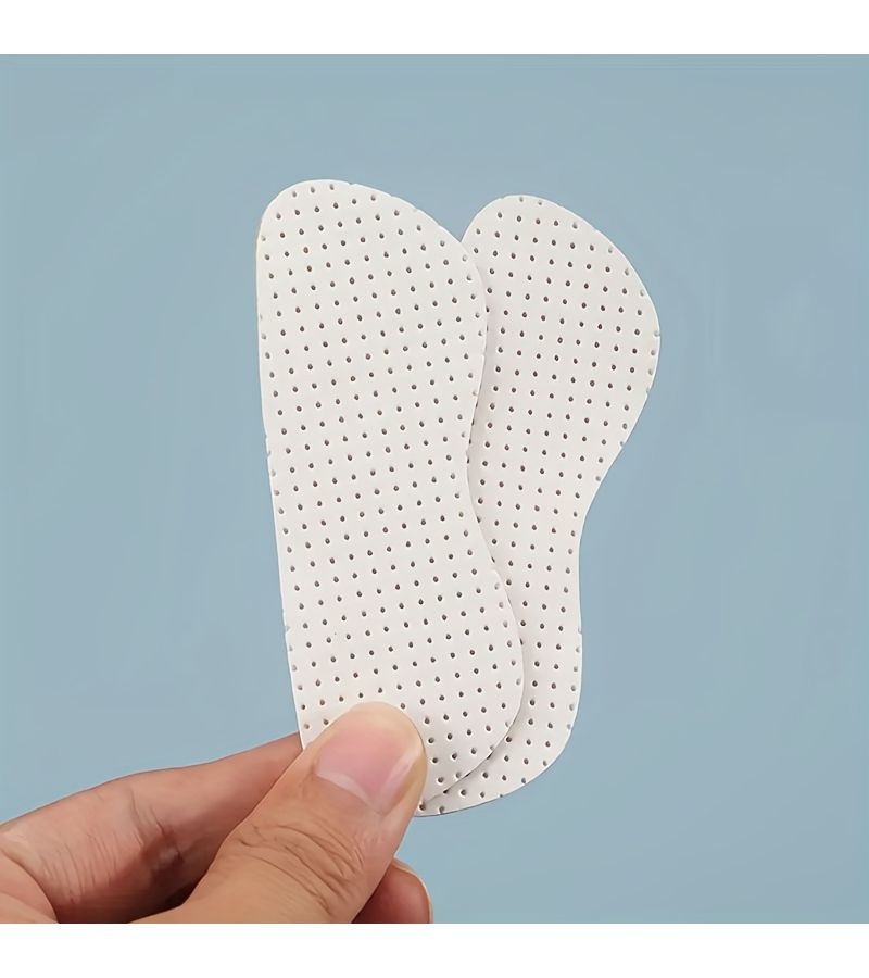 White Heel Grips 6 Pairs Shock Absorbing Insoles for High Heels Sneakers Men Women - Image 1