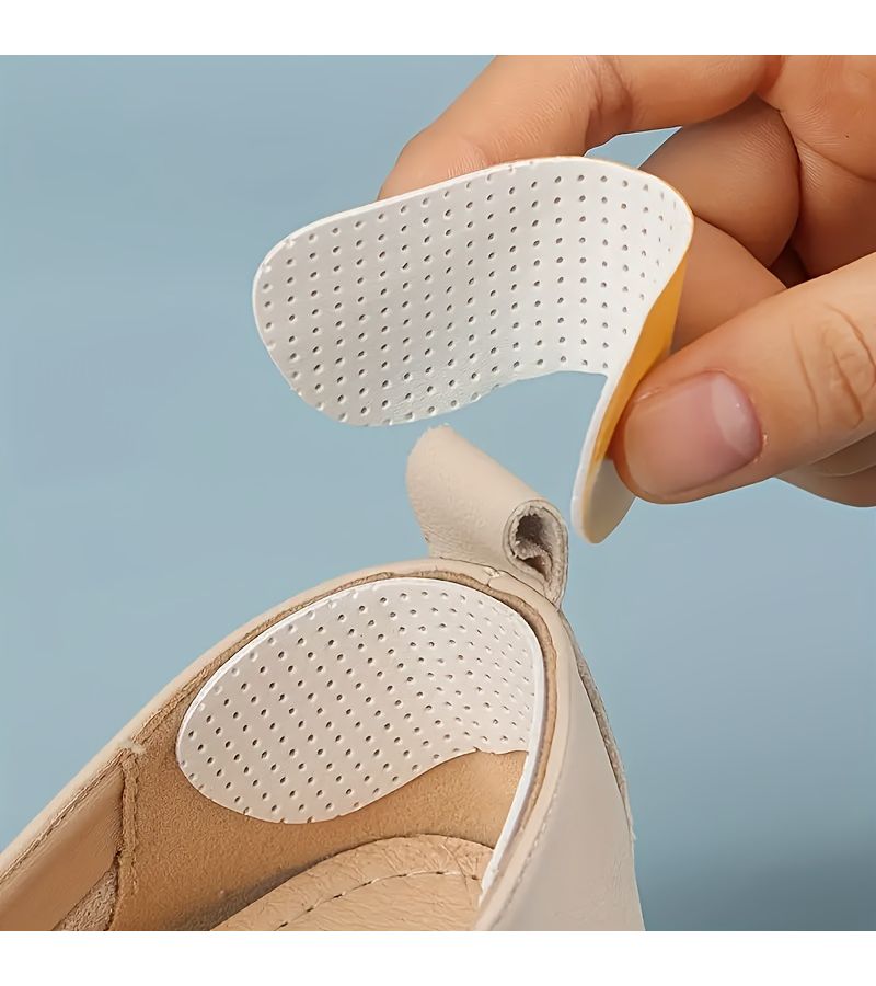 White Heel Grips 6 Pairs Shock Absorbing Insoles for High Heels Sneakers Men Women - Image 4