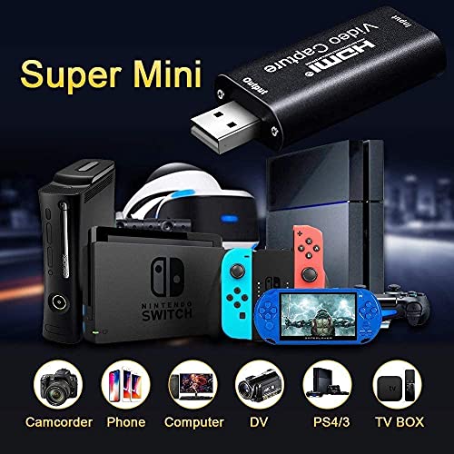 Tobo HDMI Video Capture Cards, HDMI to USB 2.0, HDMI Capture Device 1080p60, Record via DSLR Camcorder for High Definition Acquisition, Live Broadcasting and More, Game Capture Card USB-2.0-(TD-813HVC-004) - Image 2