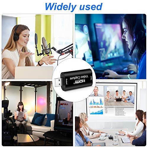 Tobo HDMI Video Capture Cards, HDMI to USB 2.0, HDMI Capture Device 1080p60, Record via DSLR Camcorder for High Definition Acquisition, Live Broadcasting and More, Game Capture Card USB-2.0-(TD-813HVC-004) - Image 3
