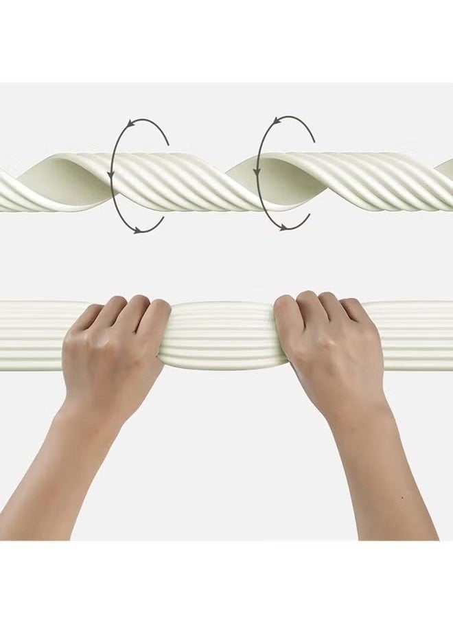 شو وو واقي حواف للأطفال، واقي زوايا للأطفال، واقيات حواف أثاث من الفوم الناعم، وسادة حافة المكتب، واقي زوايا طاولة لحماية الأطفال، مدفأة بطول 6.5 قدم، لون بيج - Image 5