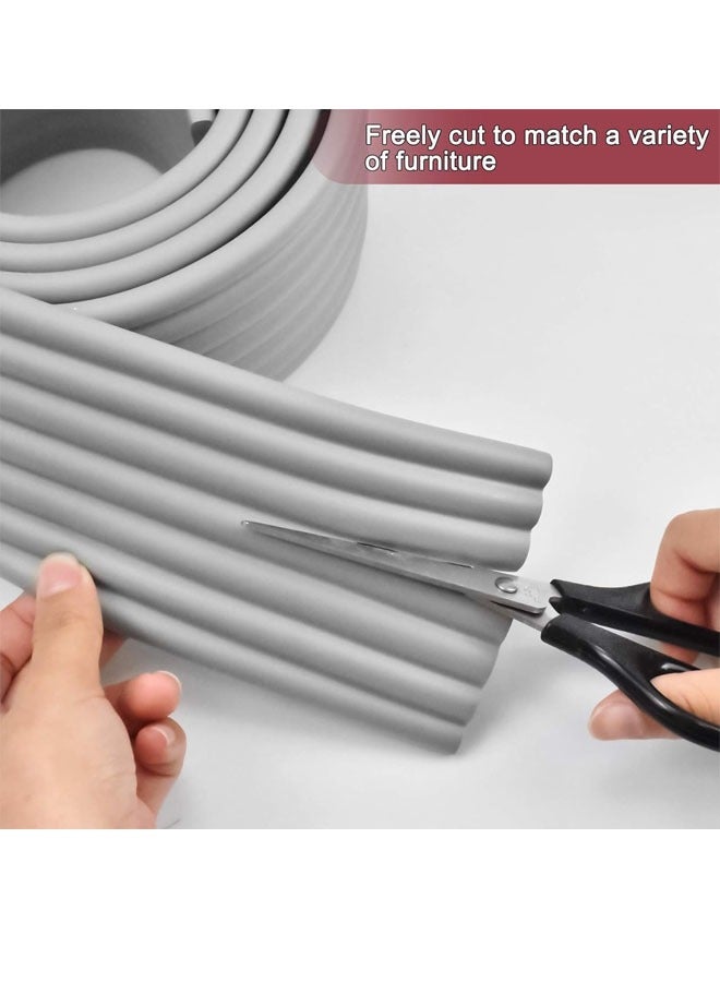 شو وو واقي حواف للأطفال، واقي زوايا للأطفال، واقيات حواف أثاث من الفوم الناعم، وسادة حافة المكتب، واقي زوايا طاولة لحماية الأطفال، مدفأة بطول 6.5 قدم، لون بيج - Image 4