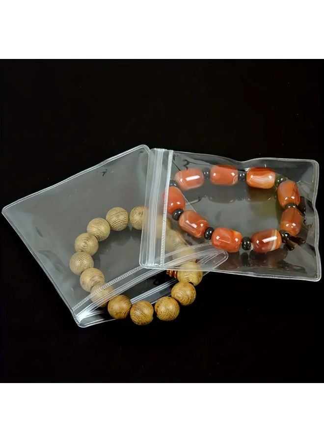 50pcs 8x12cm Reusable Jewelry Bags Anti Tarnish Plastic Zipper Pouches for Rings Earrings Necklaces Storage Gifting - Image 4