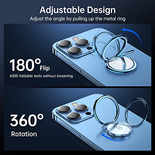 Syncwire Cell Phone Ring Holder Stand, 360 ° Rotation Finger Ring Kickstand Polished Metal Phone Grip Compatible with iPhone, Samsung, LG, Sony - Image 2