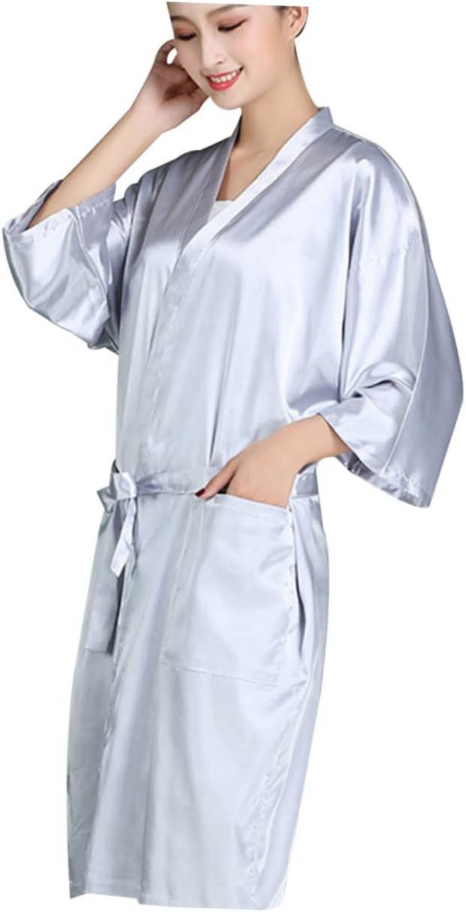 Garneck Hairdresser Gown Hairdressing Apron Dye Robes Hair Salon Apron Women Barber Gown Spa Bathrobe Grooming - Image 1