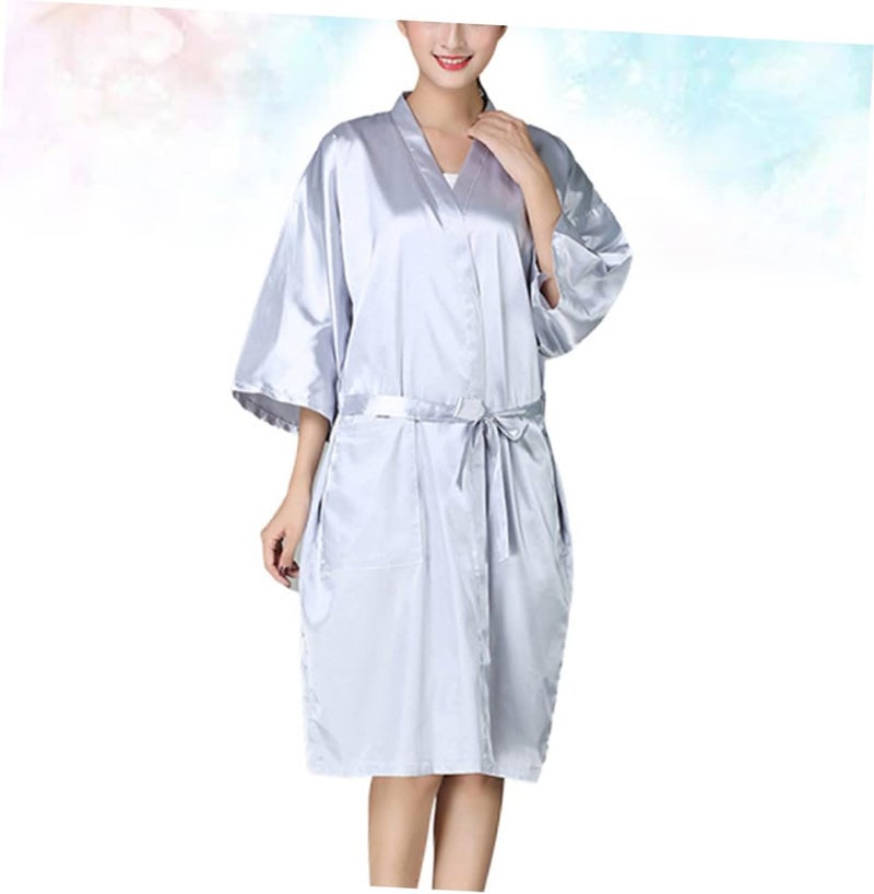 Garneck Hairdresser Gown Hairdressing Apron Dye Robes Hair Salon Apron Women Barber Gown Spa Bathrobe Grooming - Image 3