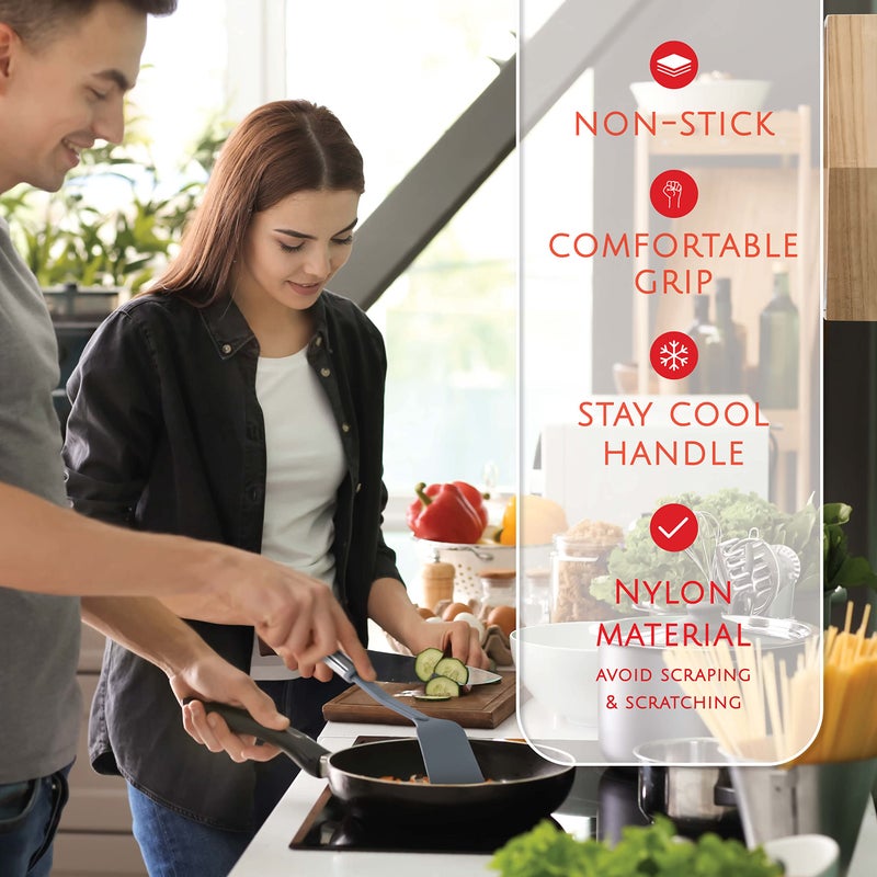 Kaluns Kitchen Utensils Set 35 PCS Cooking Utensils Set, Nonstick and Heat Resistant Nylon Stainless Steel Silicone Spatula Set - Kitchen Gadgets Home Essentials Kitchen Accessories, Apartment Must Haves - Image 3