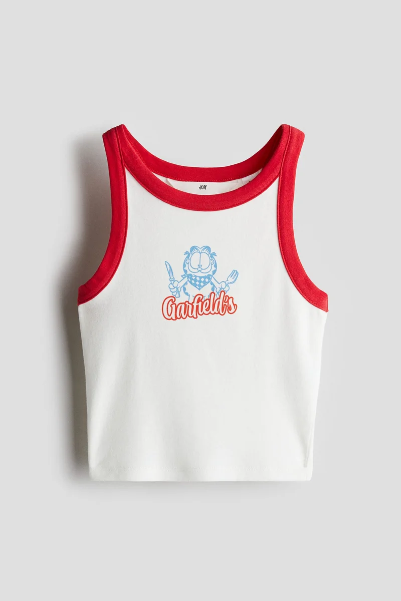 اتش اند ام Printed vest top