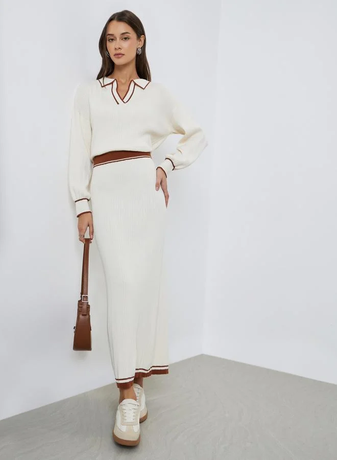 ستايلي تنورة طويلة بحافة واسعة