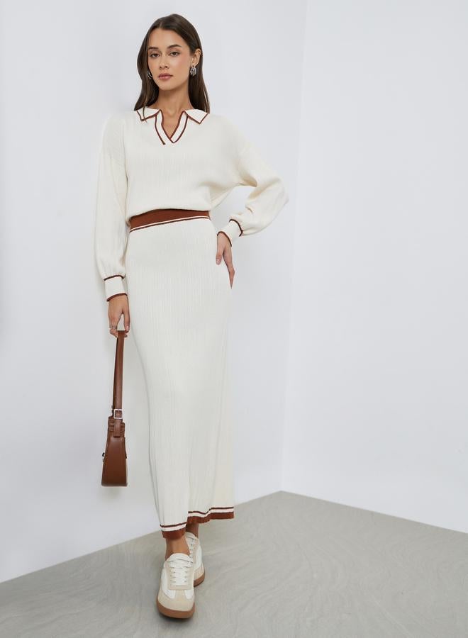 ستايلي تنورة طويلة بحافة واسعة - Image 1