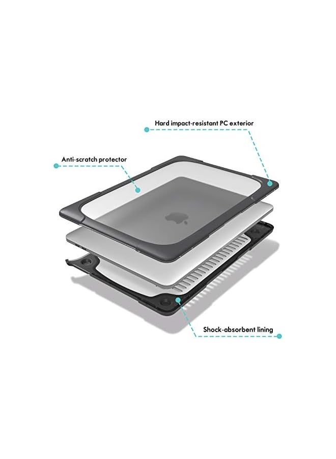 PROMASS MacBook Pro 16 Case 2019 A2141 with Touch Bar & Touch ID, Heavy Duty Slim Hard Shell Dual Layer Protective Cover with Fold Kickstand for MacBook Pro 16 Inch 2019 Release -Black - Image 5