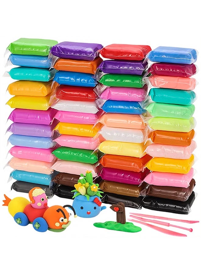 ACECOAT Air Dry Clay, 48 Color Modeling Set With 3 Sculpting Tools, Magic Foam Clay For Kids And Adults, Gift For Boys And Girls - Image 1