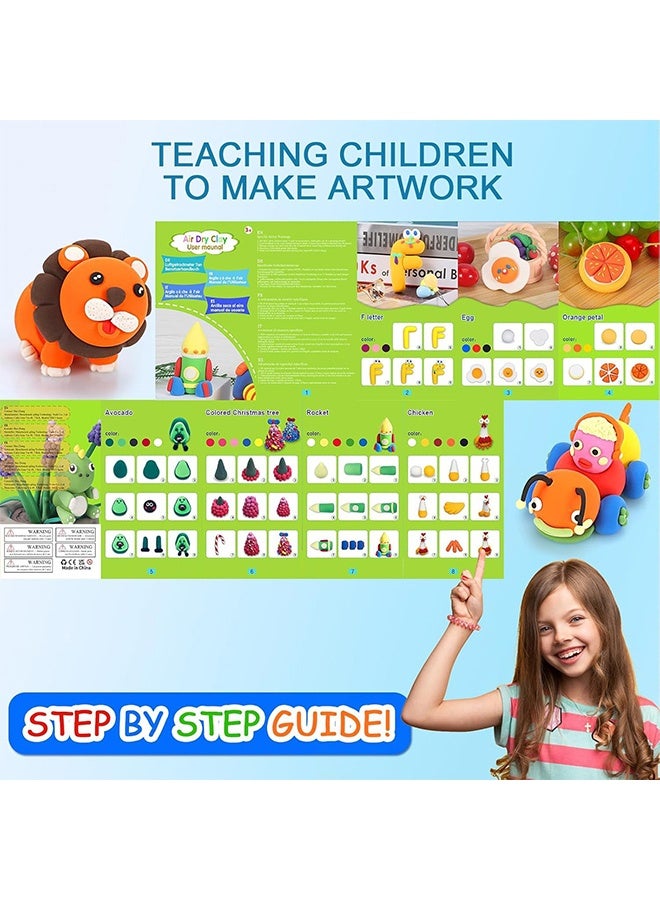 ACECOAT Air Dry Clay, 48 Color Modeling Set With 3 Sculpting Tools, Magic Foam Clay For Kids And Adults, Gift For Boys And Girls - Image 2