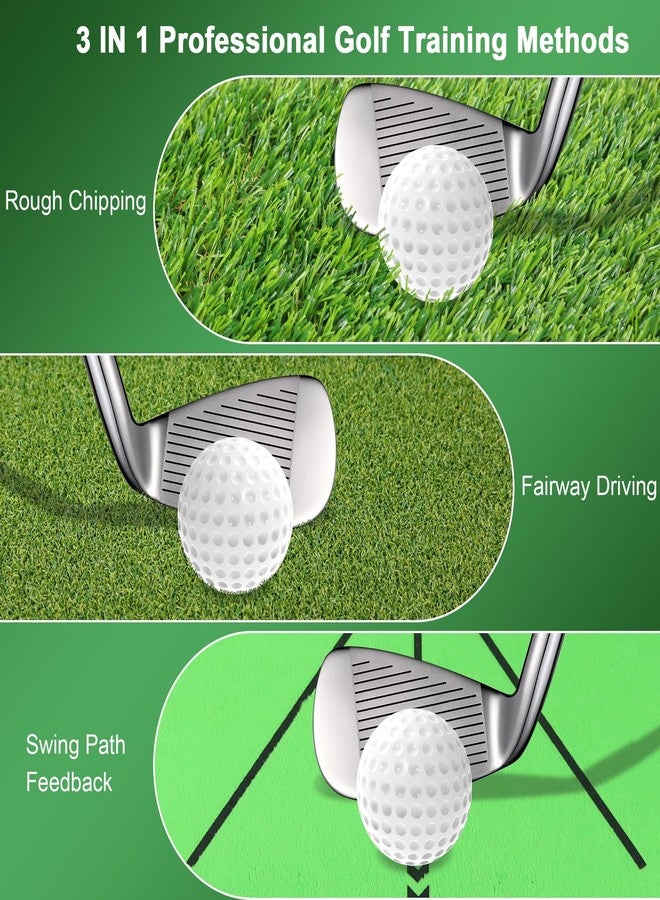 TROLLBIRD Dual-Turf Golf Hitting Mat with Replaceable Velvet Mat Golf Training Accessories for Swing Path Feedback 12.6"x16.5" Golf Practice Trainer Matt for Men Women Kids - Image 5