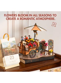 Robotime 3D Puzzles For Adults Diy Model Kit To Build Floral Cart Wooden Puzzle Craft Kit Toy Hobby Gift Home Decor  - Image 4