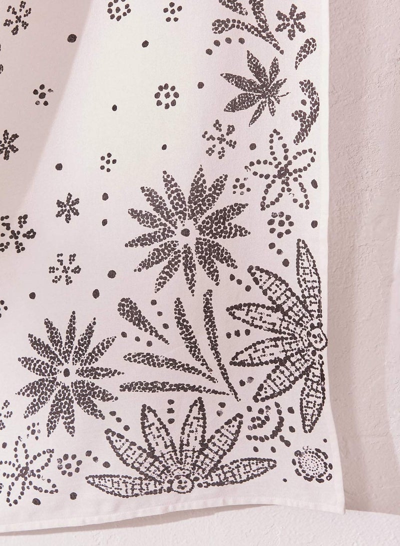 Neasow Bohemian Tapestry Wall Hanging, Beige White Floral Tapestry with Dotted Daisy Medallion Print Bedroom Boho Hippie Home Decor, 36Ã—48 inches - Image 5