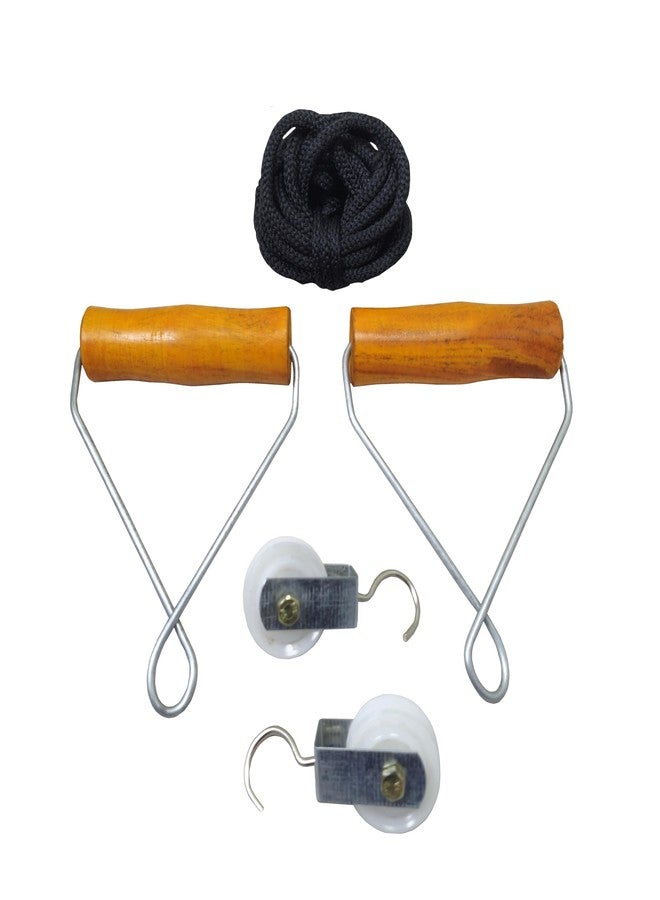Tycoon Physio Solutions Wooden Handle Shoulder Pulley System for Physical Therapy, Frozen Shoulder and Adhesive_Capsulitis Exerciser. - Image 2