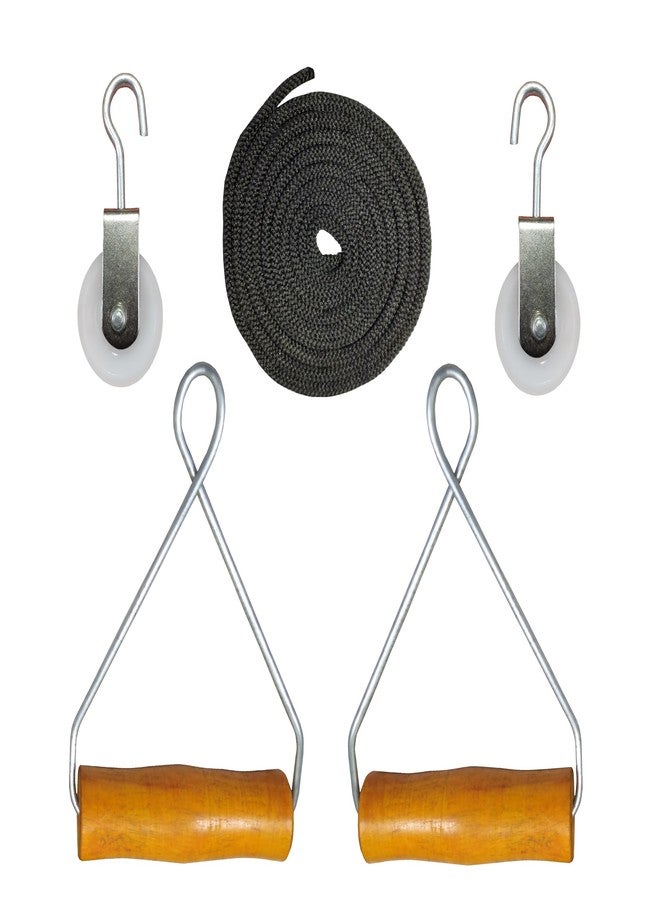 Tycoon Physio Solutions Wooden Handle Shoulder Pulley System for Physical Therapy, Frozen Shoulder and Adhesive_Capsulitis Exerciser. - Image 1