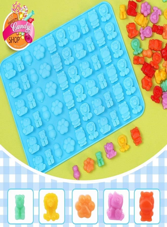 RUUKON Non-Stick Silicone Gummy Candy Molds for Candy, Gummy, Chocolate, Wax Melts, Food Grade Gummy Chocolate Molds Including Bears,Bunnies,Fruits,Hearts, Stars,Bowknots - Image 4