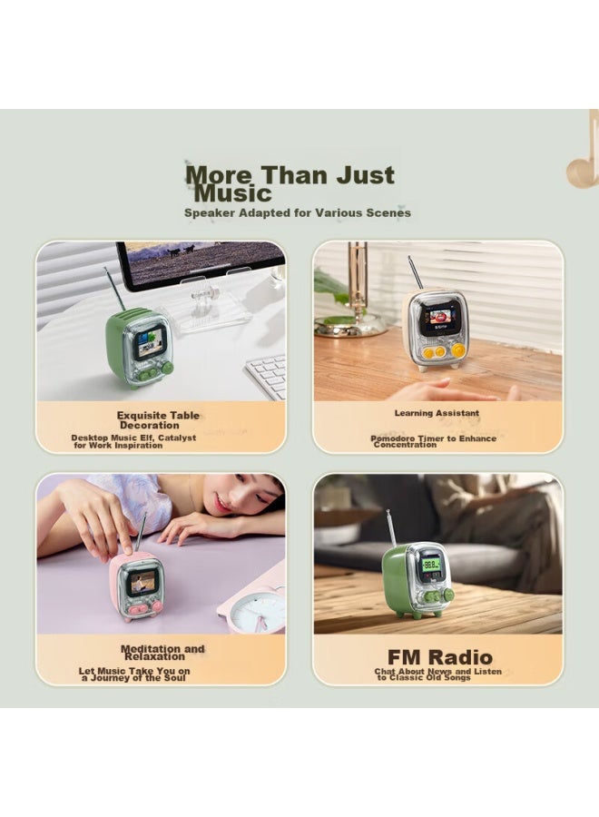 Divoom Bluetooth Speaker With Lyrics Album, Retro Mini Tv, Desktop Electronic Photo Frame, Portable Mini Speaker, Bedside Sleep Aid, White Noise Alarm Clock, Radio, Multifunctional Gift - Image 5
