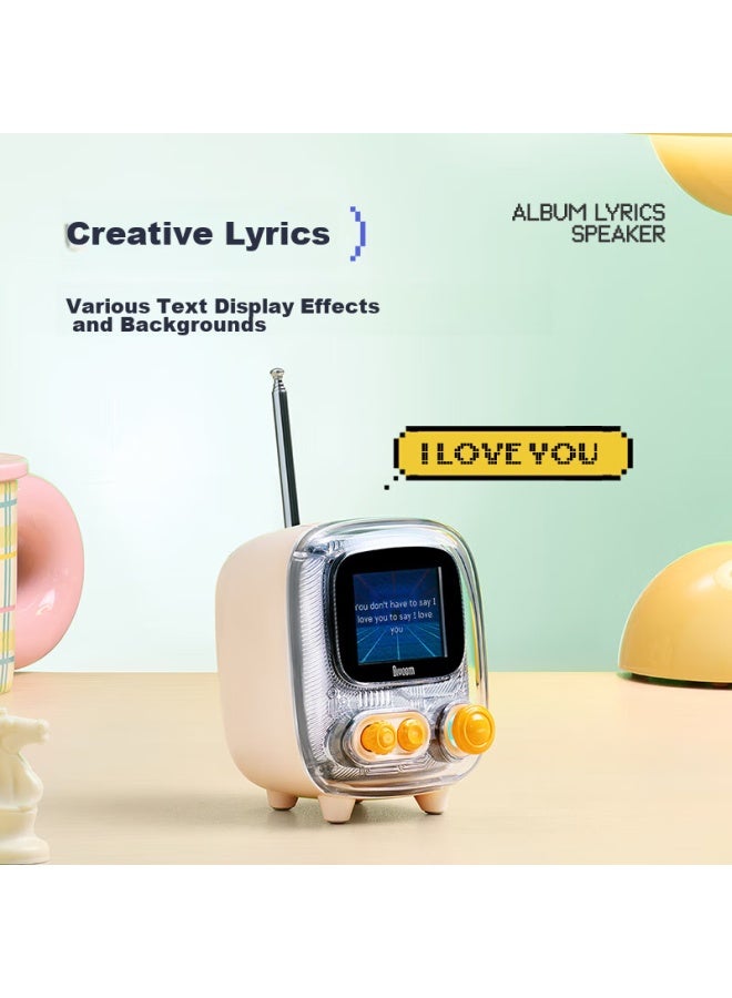 Divoom Bluetooth Speaker With Lyrics Album, Retro Mini Tv, Desktop Electronic Photo Frame, Portable Mini Speaker, Bedside Sleep Aid, White Noise Alarm Clock, Radio, Multifunctional Gift - Image 2