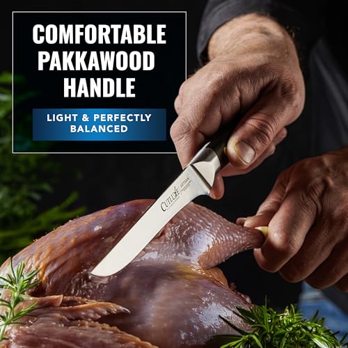Cutluxe Butcher Carving Set – Cimeter Breaking & Boning Knives for Meat Cutting – Professional Knife, Razor Sharp German Steel, Full Tang, Ergonomic, Butcher Knives for BBQ – Artisan Series - Image 4