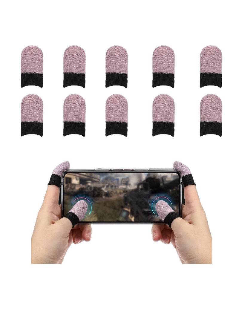 Captaintech Finger Sleeves for Gaming, Gamer Thumb Sleeves Mobile Gaming Stabilizer Compression Support Sleeve, PUBG Finger Gloves for Gaming Gloves COD Mobile Phone Game Finger Covers Wrap, 5Pairs - Image 1