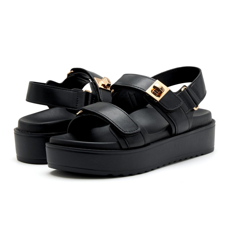 vodvob Womens Platform Sandals with Adjustable Straps Soft Cushioned Footbed 1.6" Heel height Summer Slides for Office/Beach/Daily Outfits - Image 3