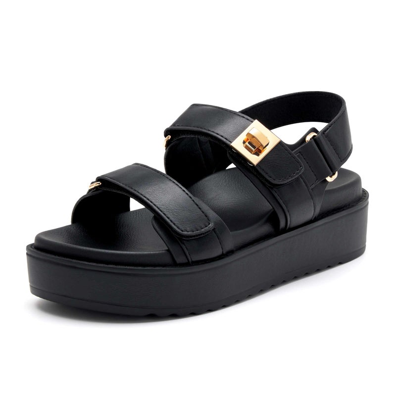 vodvob Womens Platform Sandals with Adjustable Straps Soft Cushioned Footbed 1.6" Heel height Summer Slides for Office/Beach/Daily Outfits - Image 1