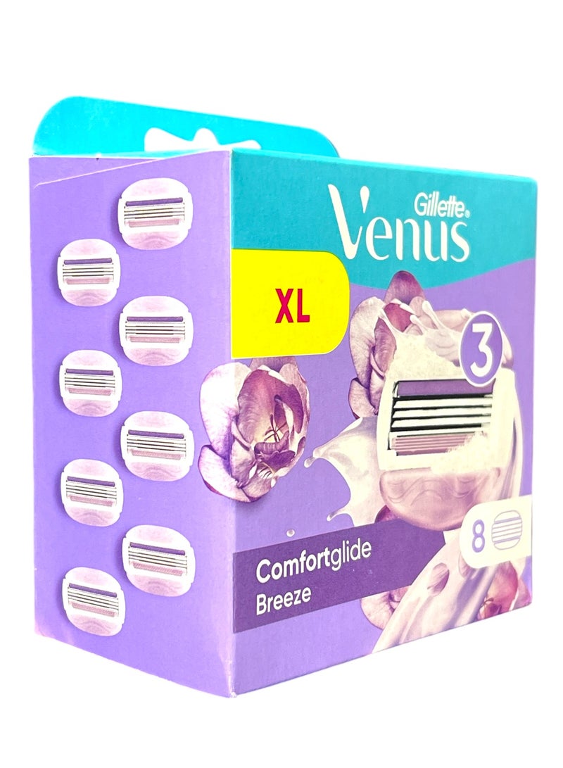 Gillette Venus ComfortGlide Spa Breeze Razor Blades Women, Pack of 8 - Image 2