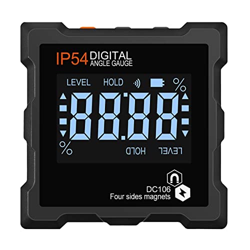 amiciSense Digital Protractor, Magnetic Level Box Angle Measuring Gauge Inclinometer with 4-Magnetic Sides and 2xAAA Battery - Image 1