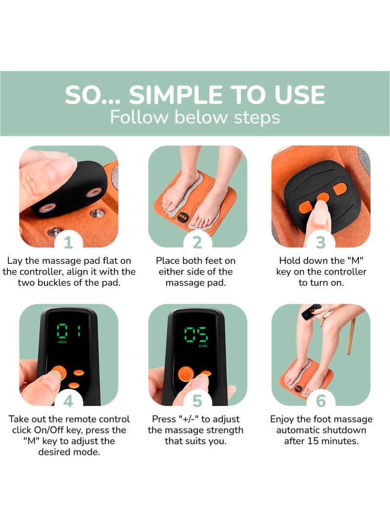 Bukela Portable Foot Massager - Soothing Comfort & Revitalization for Tired Feet, 15 Minute Massage with 6 Settings, Pulse Sensation with Deep Tissue Results - Image 4