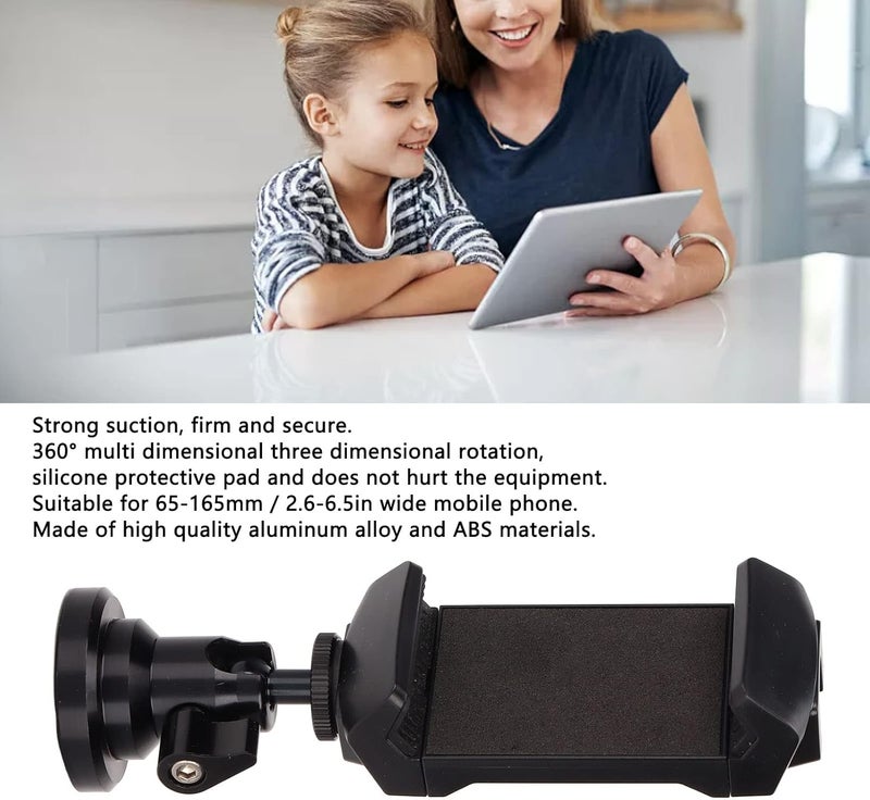 Aluminum Magnetic Mobile Phone Stand, Wireless Magnetic Phone Holder with 1/4 Inch Interface, 360° Rotating Tablet Phone Mount for 65‑165mm Devices, Lightweight Aluminum Alloy Stan - Image 4