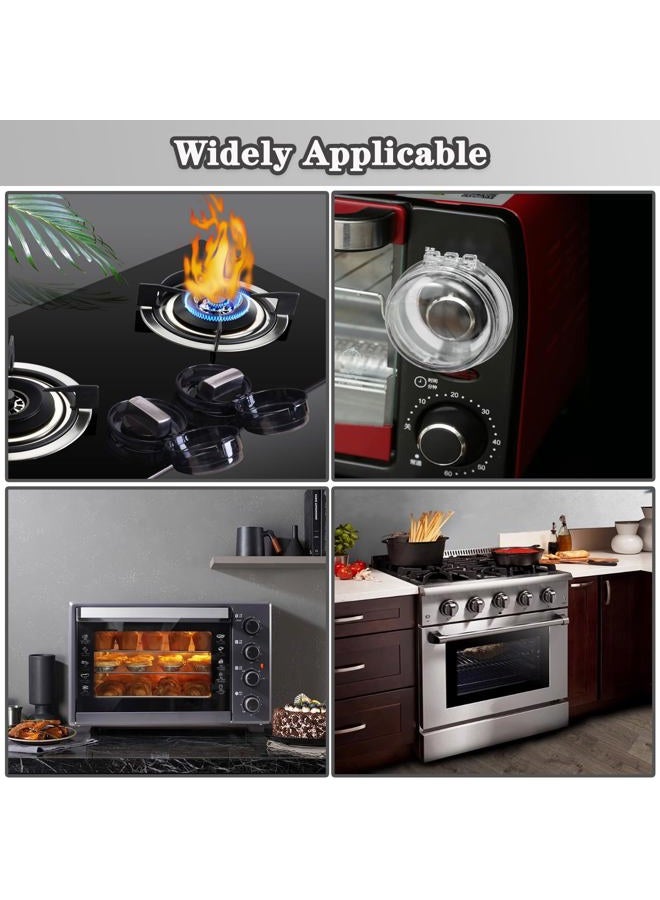 Mecefeno Stove Knob Safety Covers, Gas Stove Knob Locks with Adhesive Universal Size Oven Knob Covers for Child Safety Gas Stove Knob Covers Baby Pet Child Proof Stove Knob Covers - 6pcs Clear - Image 5