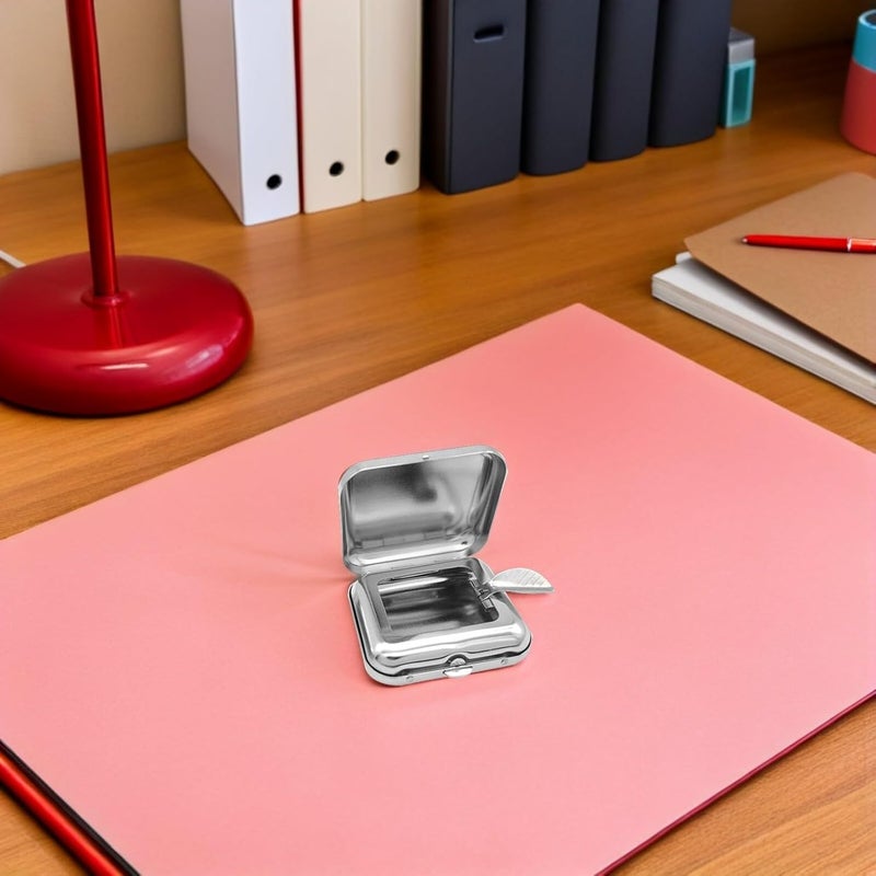 صينية رماد محمولة صغيرة من الفولاذ المقاوم للصدأ مع غطاء، قطعتان بحج�� الجيب لسيارة السفر والسيجار، للاستخدام في السيارة، الخارج، وملحق التدخين في الفناء - Image 5