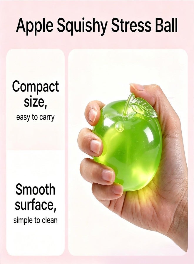 Oulores Apple Squishy, Slow Rising Stress Relief, 2026 New Realistic Green Apple Shaped Squeezes Balls, Soft Cute Fruit Anxiety Relief for Office Home Travel (Green) - Image 4