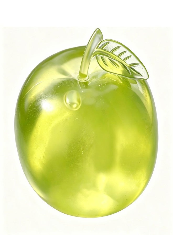 Oulores Apple Squishy, Slow Rising Stress Relief, 2026 New Realistic Green Apple Shaped Squeezes Balls, Soft Cute Fruit Anxiety Relief for Office Home Travel (Green) - Image 1